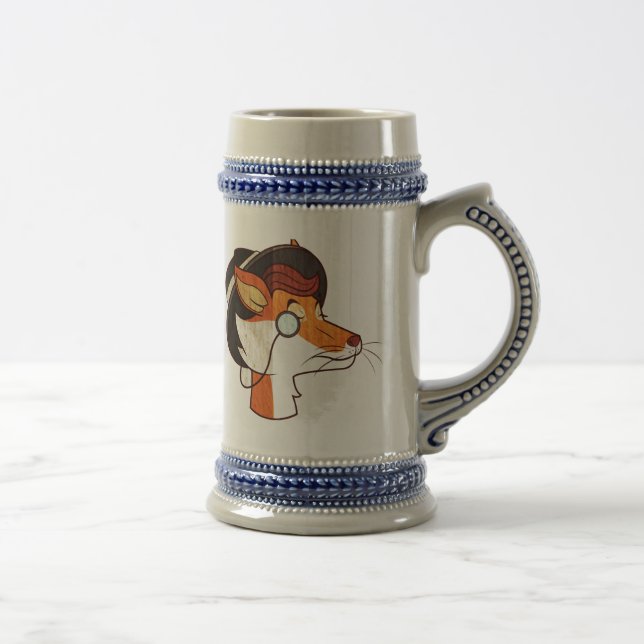 Caneca De Cerveja Hipster Fox (Direita)