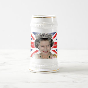 Caneca De Cerveja HM Queen Elizabeth II - Foto Pro