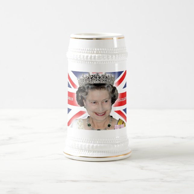 Caneca De Cerveja HM Queen Elizabeth II - Foto Pro (Centro)