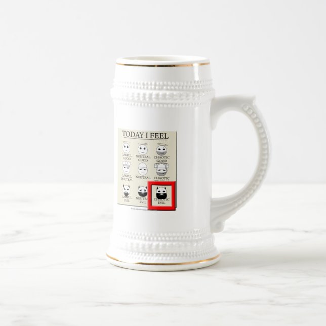 Caneca De Cerveja Hoje eu sinto o mau caótico (Direita)