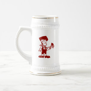 Caneca De Cerveja Homem Colonial Portando Bandeira