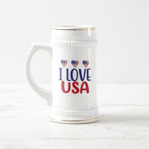 Caneca De Cerveja I Love You USA-65789