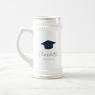 Caneca De Cerveja Ícone de Graduação Personalizado da Turma de 2026