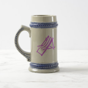 Caneca De Cerveja Ilustração da cadeira de praia