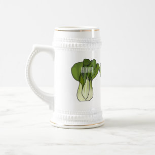 Caneca De Cerveja Ilustração de desenho animado Bok choy