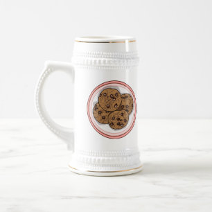 Caneca De Cerveja Ilustração de desenho animado com chip de chocolat