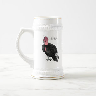 Caneca De Cerveja Ilustração de desenho animado de aves condor da Ca