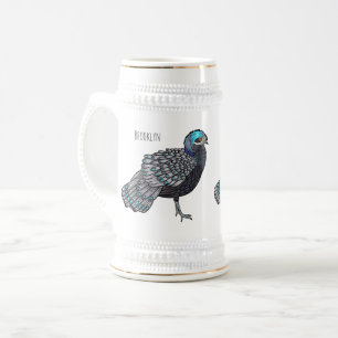 Caneca De Cerveja Ilustração de desenho animado de aves faisão de pa