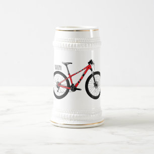 Caneca De Cerveja Ilustração de desenho animado de bicicleta
