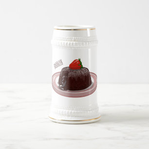 Caneca De Cerveja Ilustração de desenho animado de bolo de lava de c