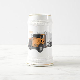 Caneca De Cerveja Ilustração de desenho animado de caminhão misturad