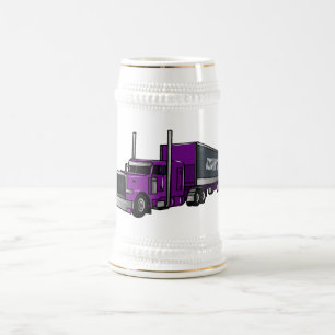 Caneca De Cerveja Ilustração de desenho animado de caminhão semirreb