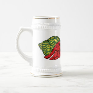 Caneca De Cerveja Ilustração de desenho animado de caranguejo-ermitã
