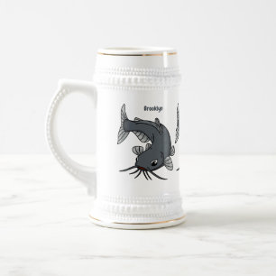Caneca De Cerveja Ilustração de desenho animado de catfish