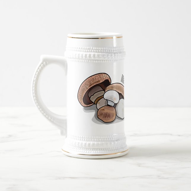 Caneca De Cerveja Ilustração de desenho animado de cogumelo (Esquerda)