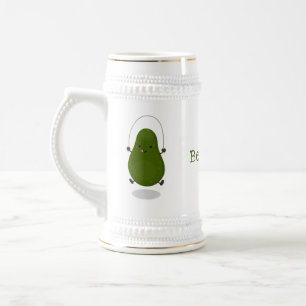 Caneca De Cerveja Ilustração de desenho animado de corda de salto de