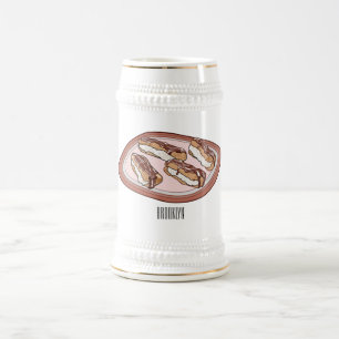Caneca De Cerveja Ilustração de desenho animado de eclair de chocola