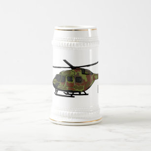 Caneca De Cerveja Ilustração de desenho animado de helicóptero do ex