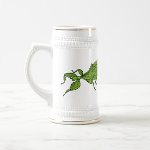 Caneca De Cerveja Ilustração de desenho animado de insetos de folh