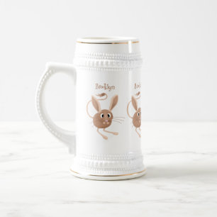 Caneca De Cerveja Ilustração de desenho animado de jerboa, de orelha