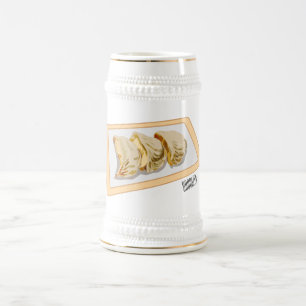 Caneca De Cerveja Ilustração de desenho animado de Jiaozi / Chinês D