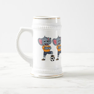 Caneca De Cerveja Ilustração de desenho animado de jogador de fute