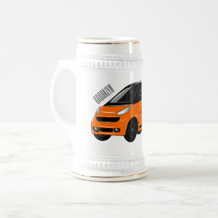 Caneca De Cerveja Ilustração de desenho animado de microcarro