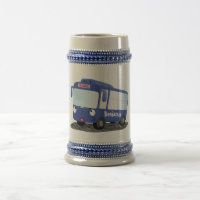 Ilustração de desenho animado de ônibus moderno az