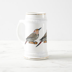 Caneca De Cerveja ilustração de desenho animado de pássaro que tremu