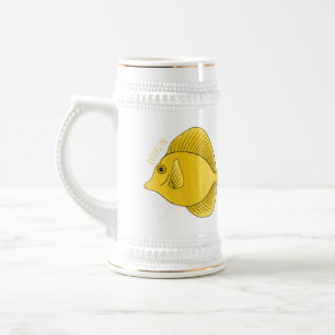 Caneca De Cerveja Ilustração de desenho animado de peixe dançado ama