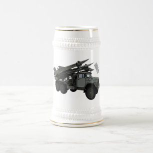 Caneca De Cerveja Ilustração de desenho animado de veículos mísseis