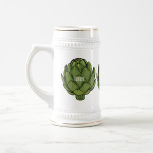 Caneca De Cerveja Ilustração de desenho animado do Artichoke