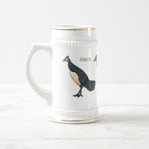 Caneca De Cerveja Ilustração de desenho animado do pássaro Maleo
