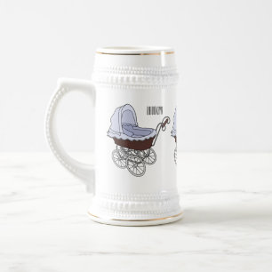 Caneca De Cerveja Ilustração de desenho animado do stroller