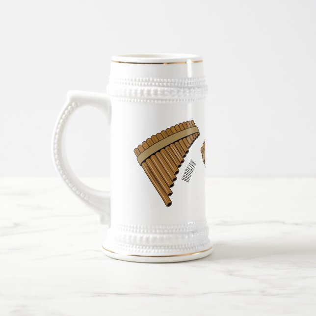 Caneca De Cerveja Ilustração de desenho animado em flauta/panuccões (Esquerda)
