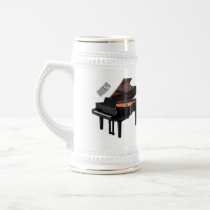 Caneca De Cerveja Ilustração de desenho animado Piano