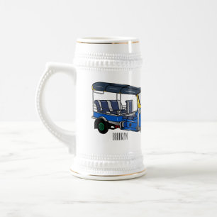 Caneca De Cerveja Ilustração de desenho animado Tuk tuk