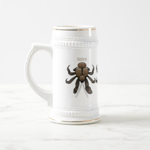 Caneca De Cerveja Ilustração de desenho de caranguejo de coco
