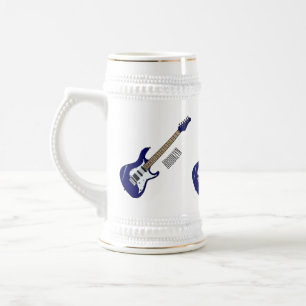 Caneca De Cerveja Ilustração de desenho de guitarra elétrica