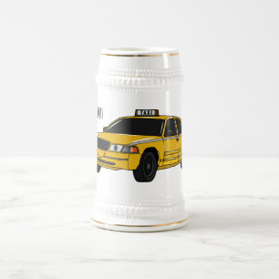 Caneca De Cerveja Ilustração de desenho de táxi