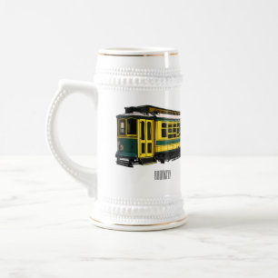 Caneca De Cerveja Ilustração de desenho do carrinho de Mata