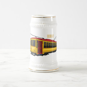 Caneca De Cerveja Ilustração de desenho do carrinho de Mata