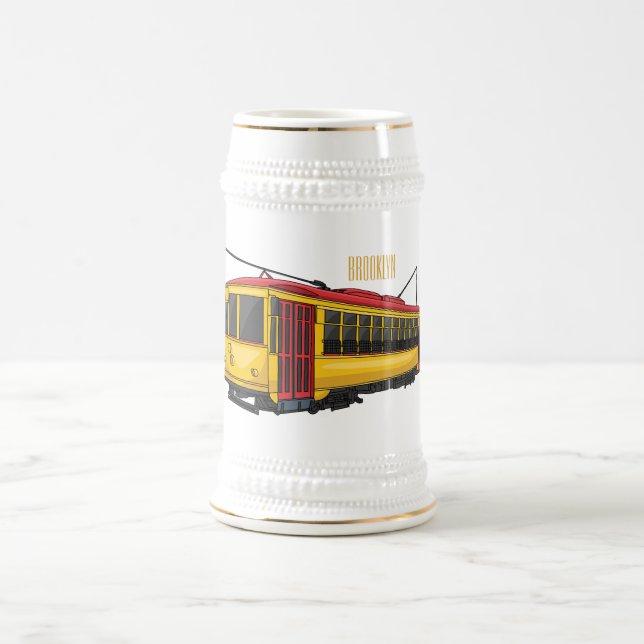 Caneca De Cerveja Ilustração de desenho do carrinho de Mata (Centro)