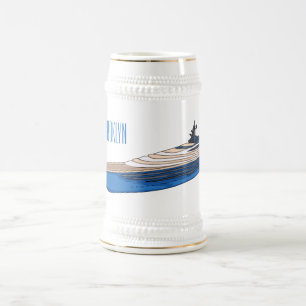 Caneca De Cerveja Ilustração de desenho em Yacht