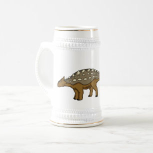 Caneca De Cerveja Ilustração de dinossauro blindado Ankylosaurus