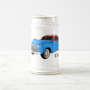 Caneca De Cerveja Ilustração do desenho animado Classic car 1948