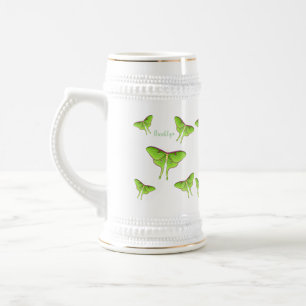 Caneca De Cerveja Ilustração do desenho animado de Luna Moth