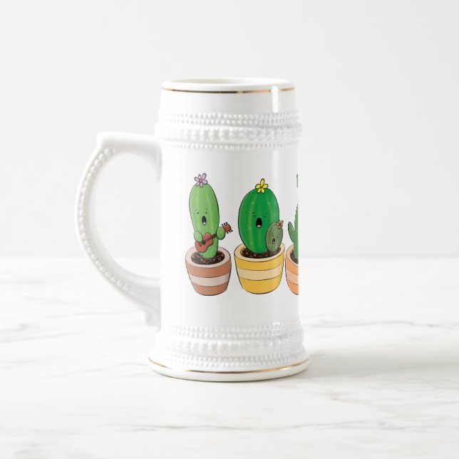 Caneca De Cerveja Imagem de desenho animado cacto cacto cacto cáusti (Esquerda)