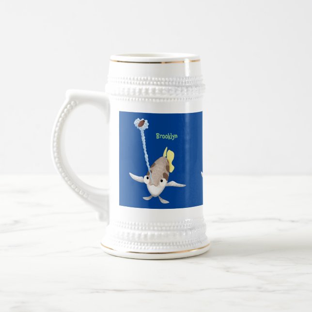 Caneca De Cerveja Imagem de desenho animado de Arquerfish em Cute (Esquerda)