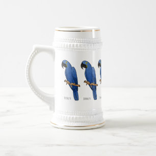 Caneca De Cerveja Imagem de desenho animado de ave de arara-arara Hy